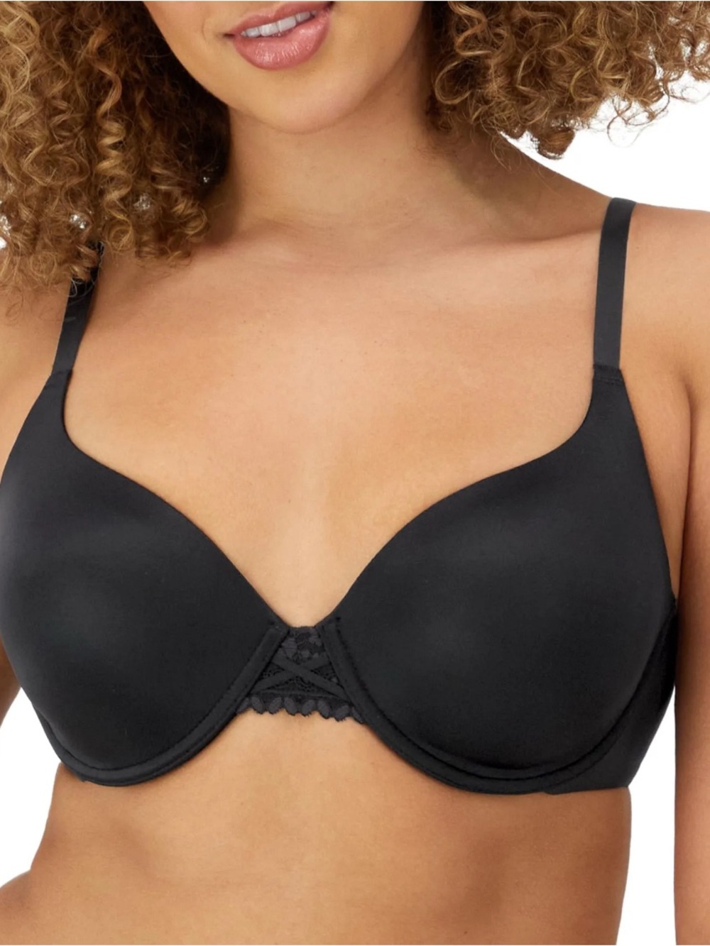 171L Women's Black Smooth T-Shirt Underwire Bra